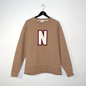 Norse Projects Arne Varsity N Crewneck Sweat Camel Brown Medium Organic Cotton